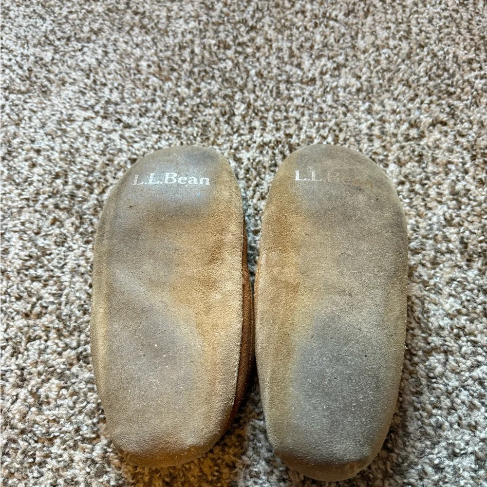 L.L. Bean Kids Moccasins - Tan and Cream
